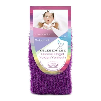 Мочалка мягкая KELEBEK фиолетовая