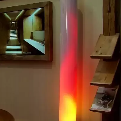 Стеклянная световая колонна Licht-2000 Avani Fuoco эффект пламени
